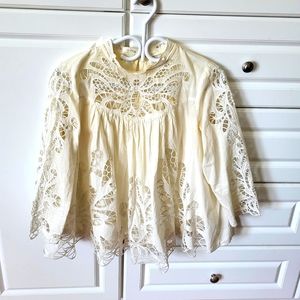Anthropologie brand “Harlyn” eyelet top - Small